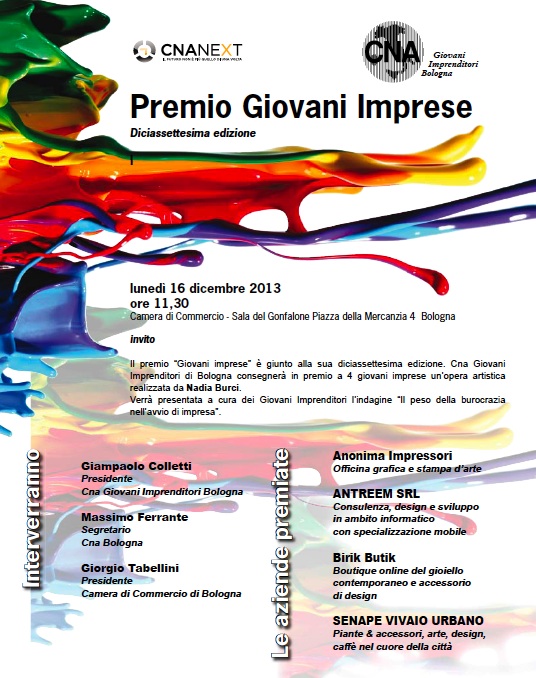 16.12.2013 Premio CNA Giovani Imprese 2013
