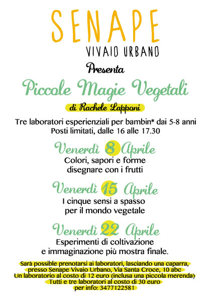 08.04.2016 Laboratorio: PICCOLE MAGIE VEGETALI